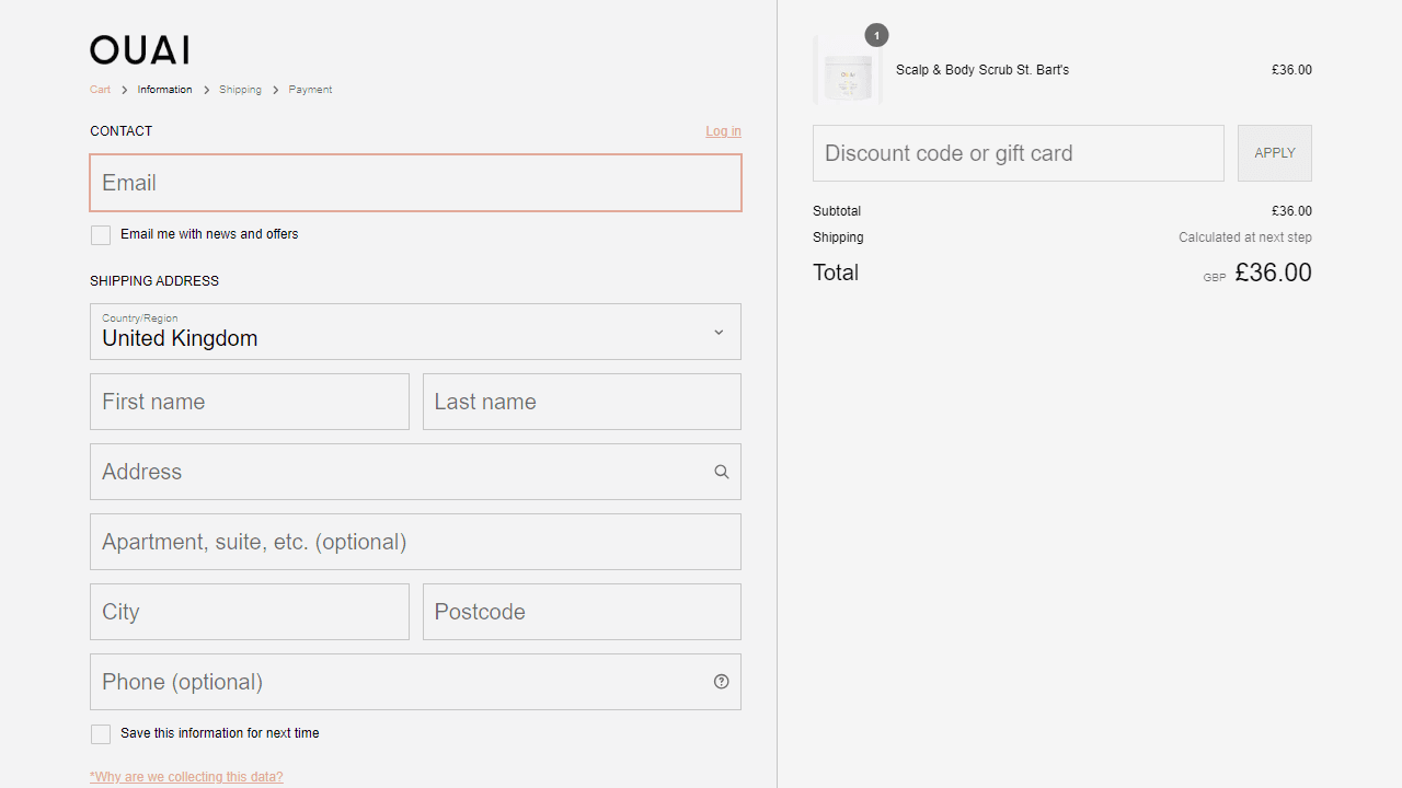 How to apply OUAI UK coupon code